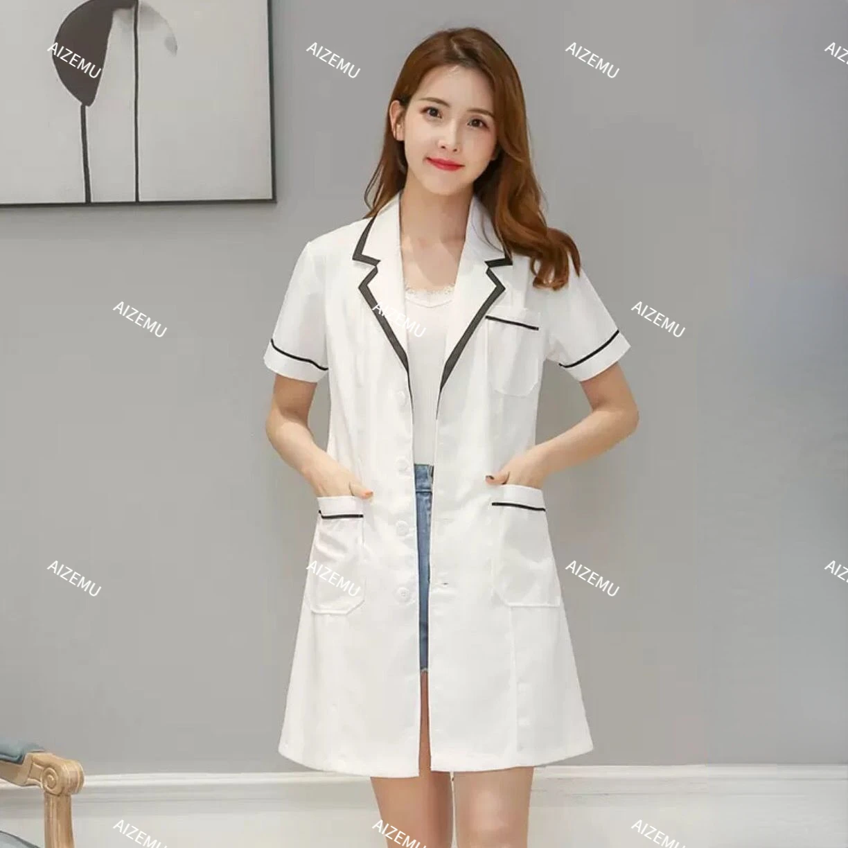Women spa dress Short-sleeve B - Medical Lab Management review and price