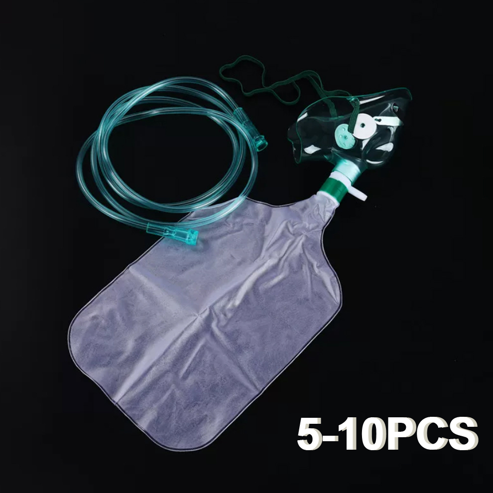 5-10Pcs Disposable Adult High  - Oxygen Mask Non-Rebreather review and price